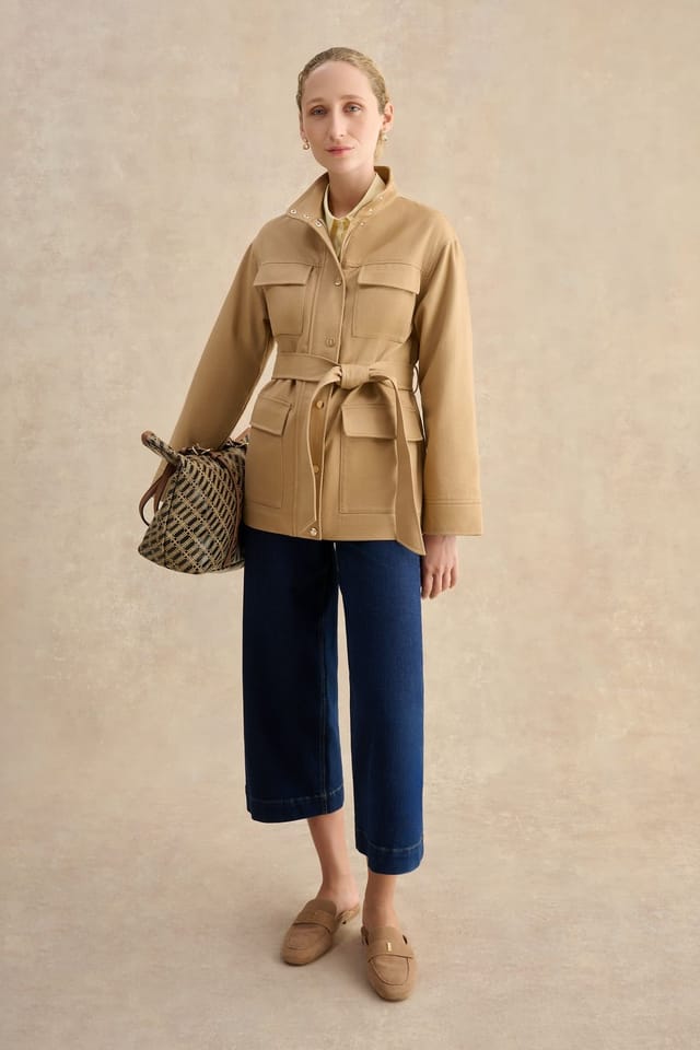 Hobbs London Hobbs London Women's Chara Utility Jacket in Light Tan - 3