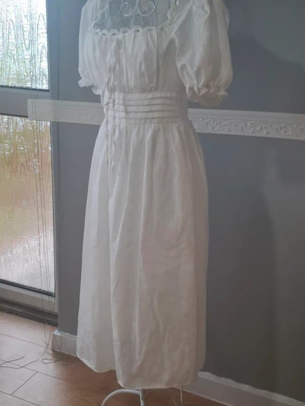 Boutique White Broderie Anglaise Midi Dress | Size S (UK 8–10) | New Without Tags