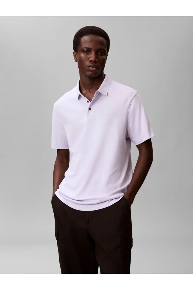 Calvin Klein Calvin Klein Men's Supima Chest Embroidered Polo Island Lilac - 2