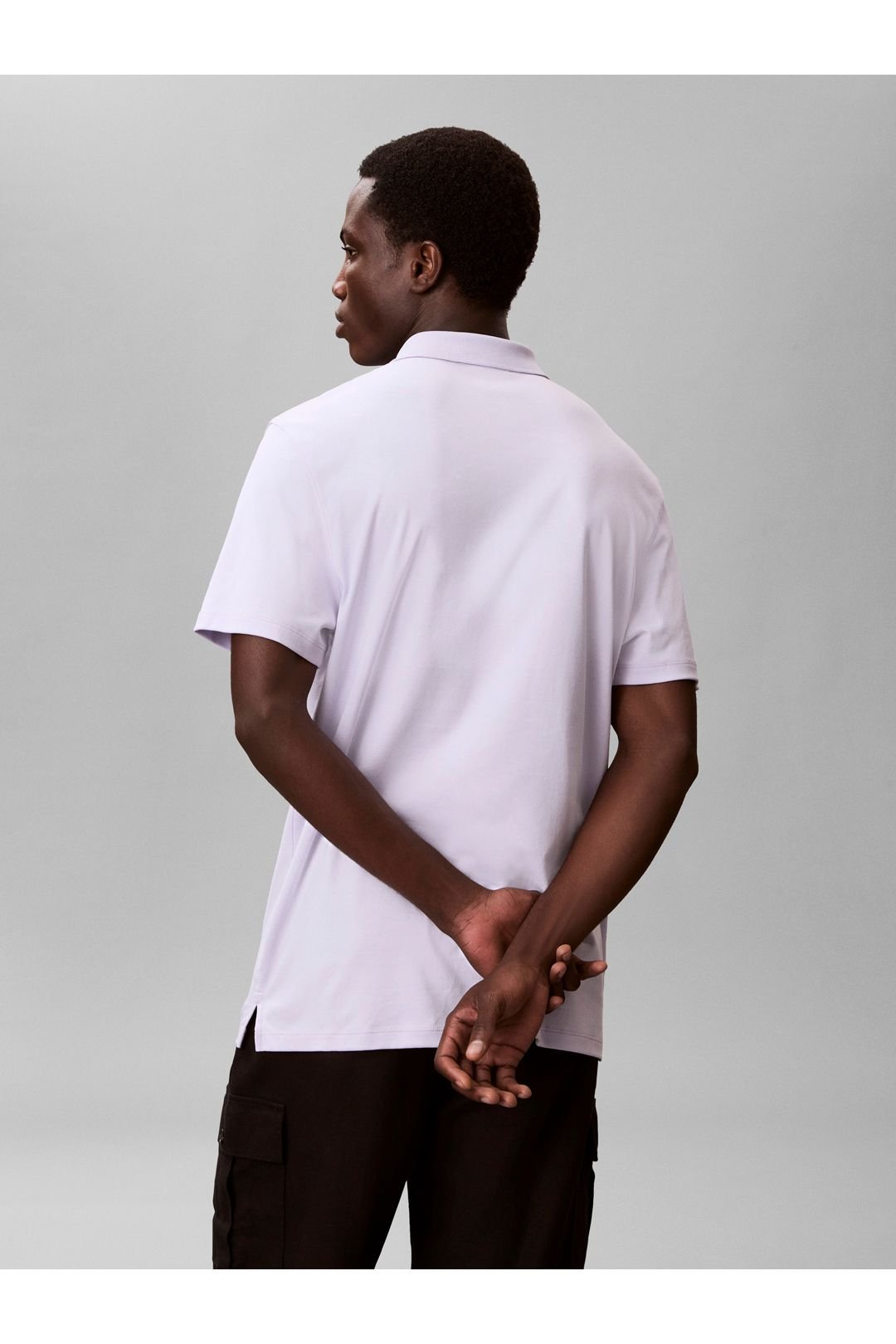 Calvin Klein Calvin Klein Men's Supima Chest Embroidered Polo Island Lilac - 3