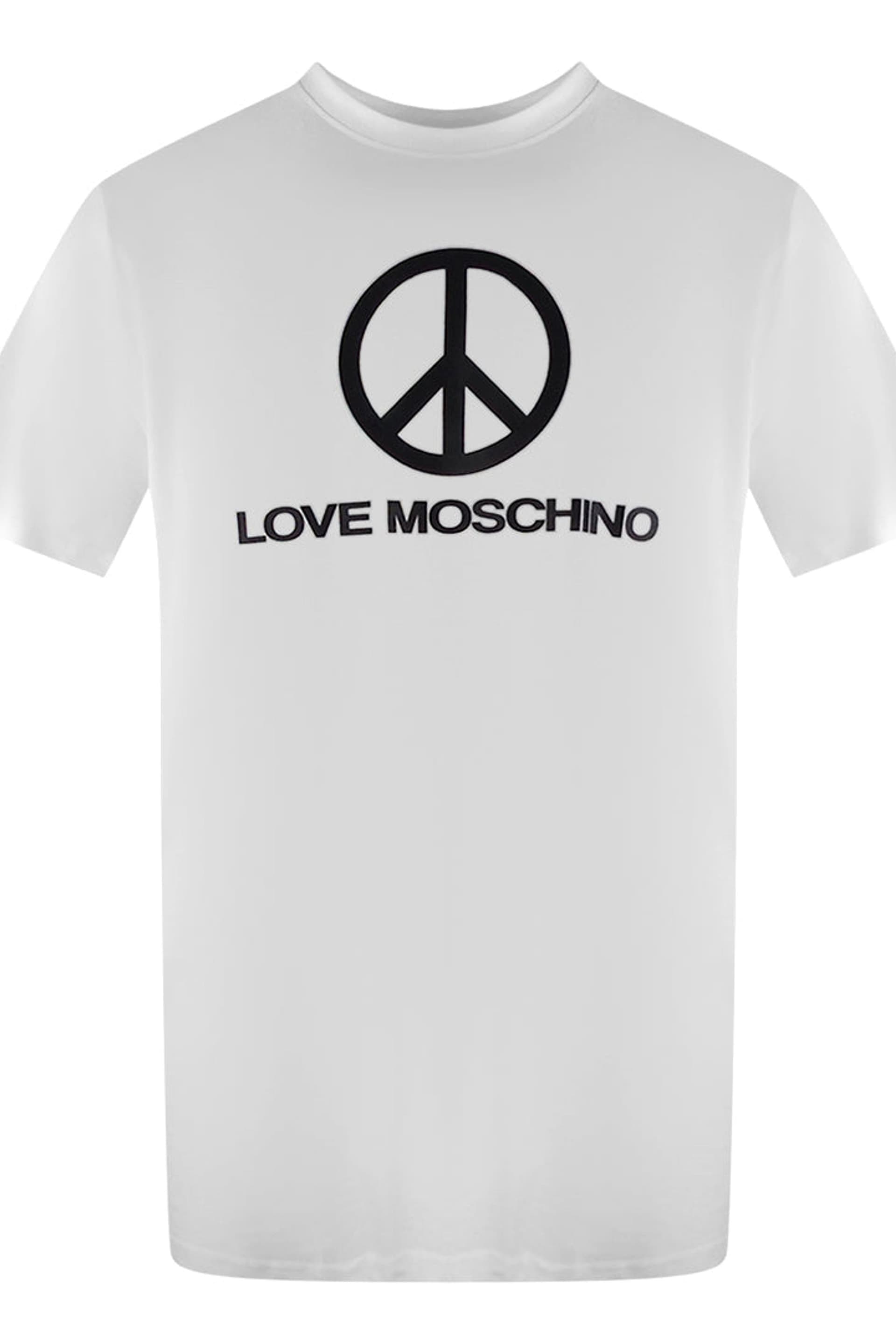 Love Moschino Love Moschino Men's Short Sleeve Round T-shirt in White