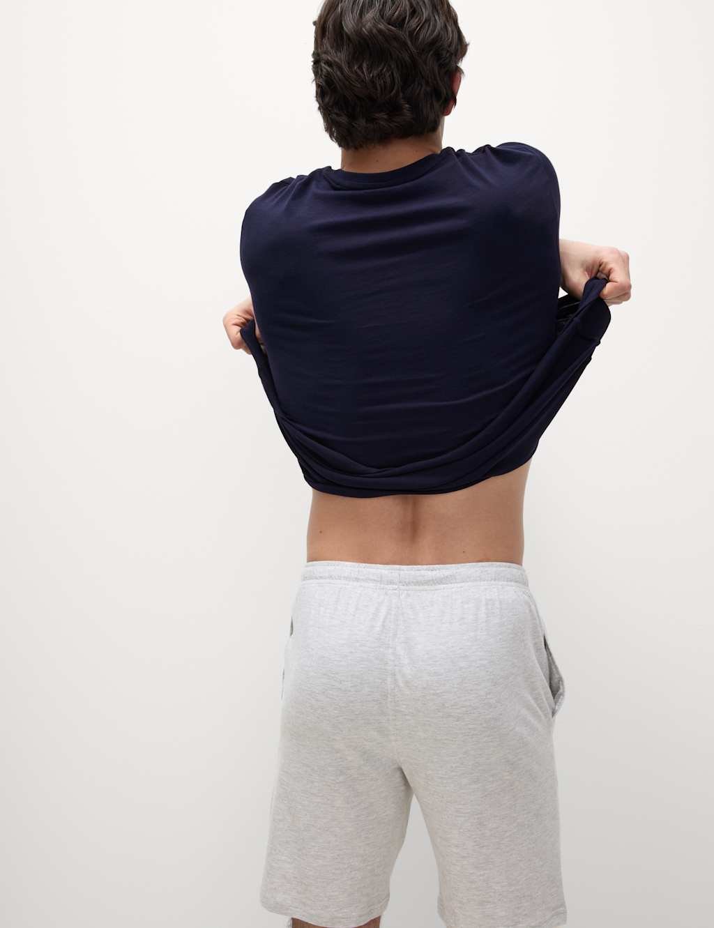 Marks & Spencer M&S Cotton Rich Pyjama Set Navy Mix - 2