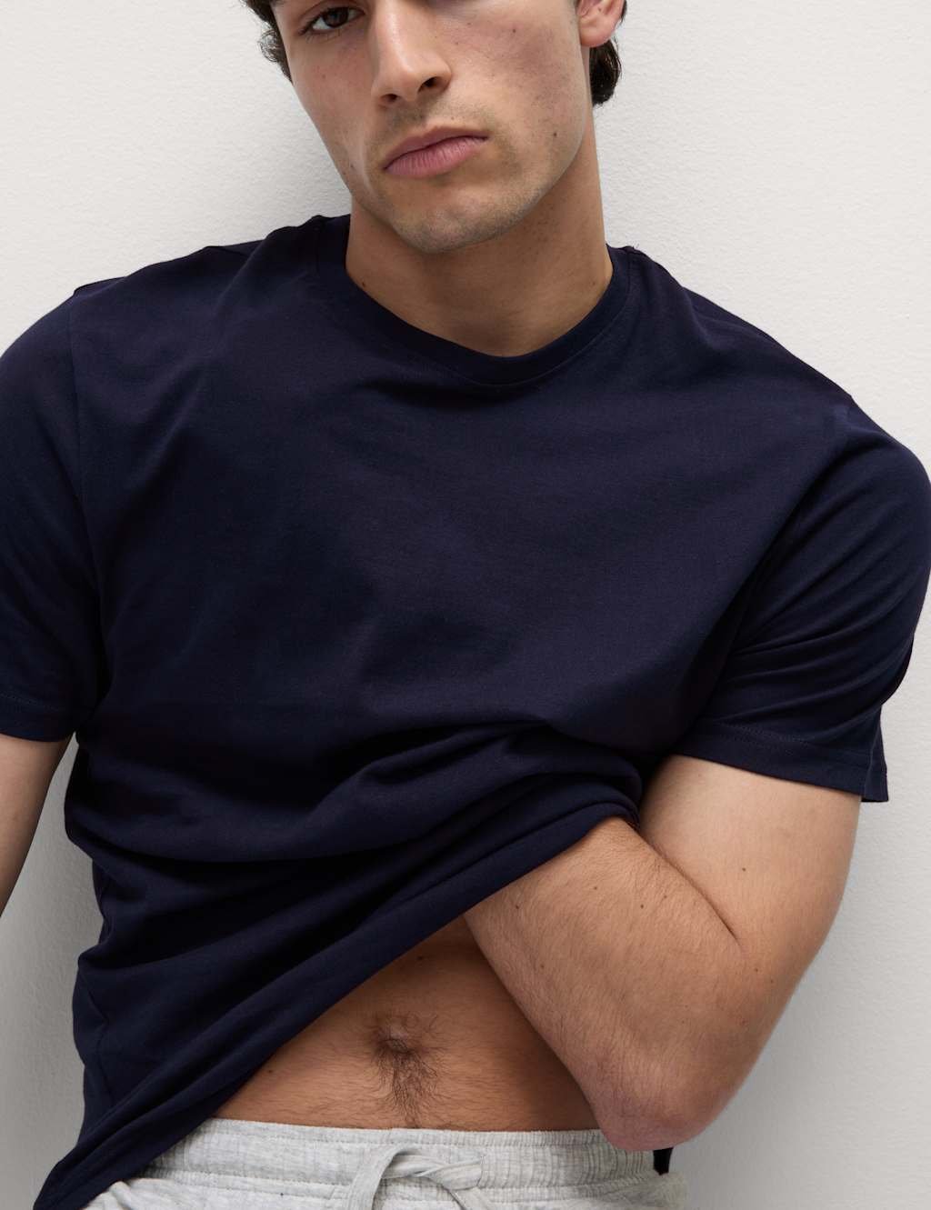 Marks & Spencer M&S Cotton Rich Pyjama Set Navy Mix - 3