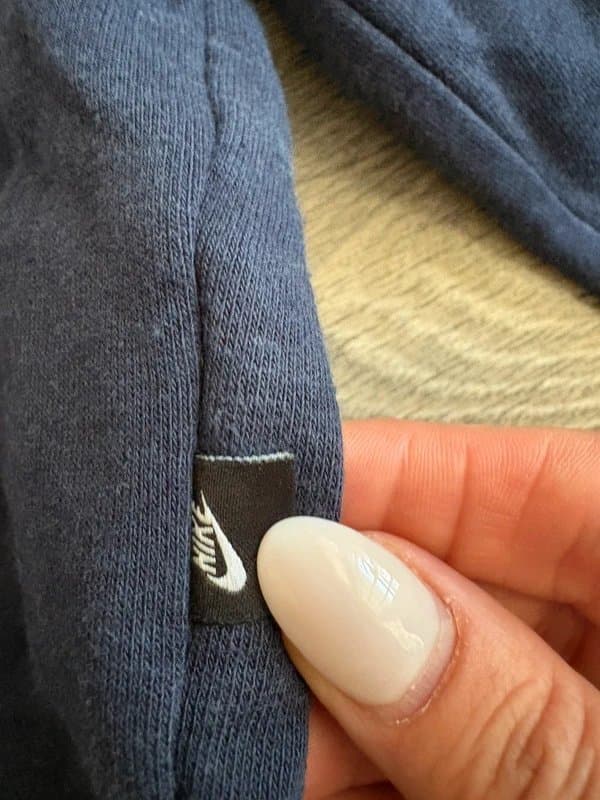 Nike Nike Cropped Hoodie Navy Blue Swoosh Logo Sweatshirt Size Small UK 8-10 Sportswear Gym Casual