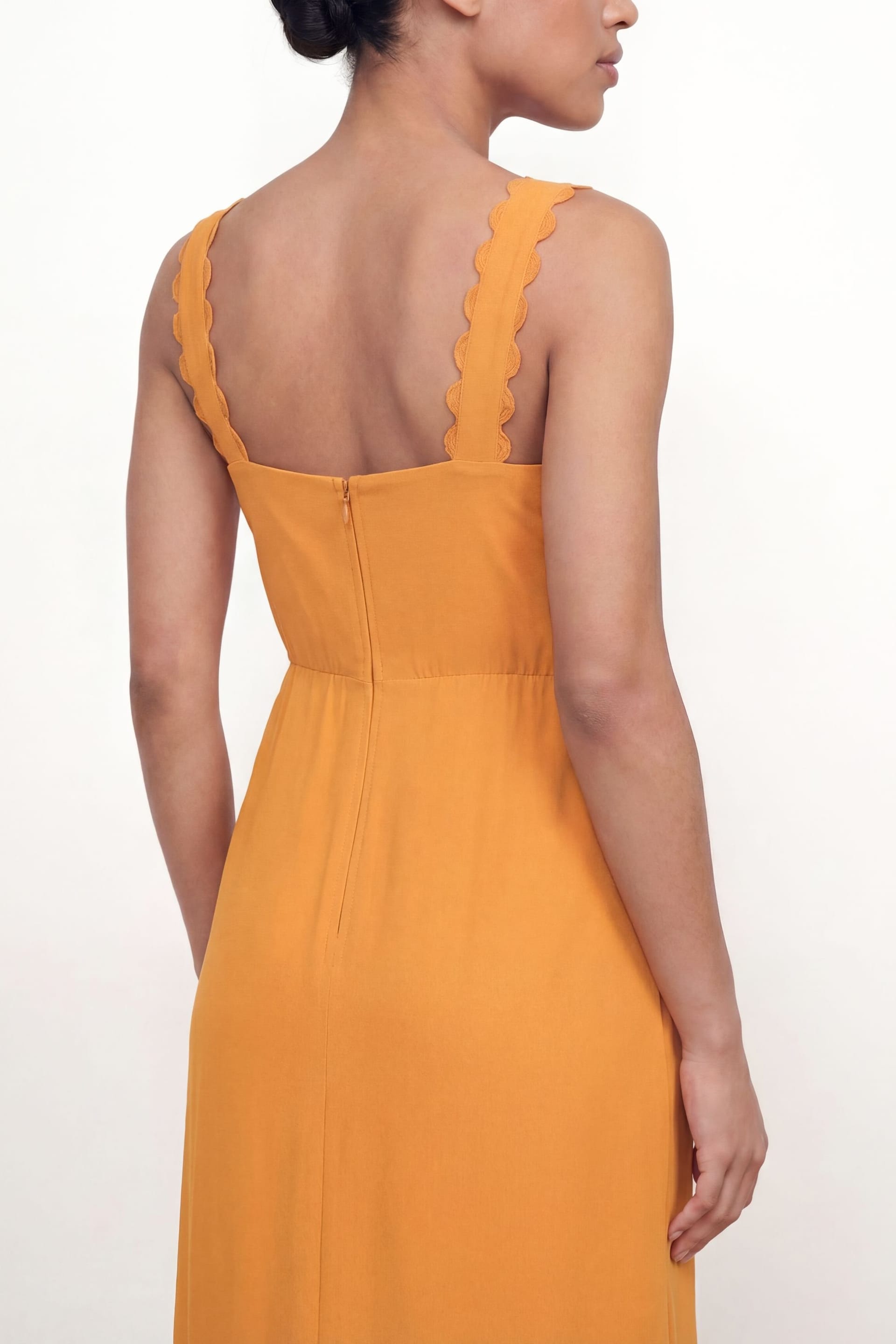 Maya Deluxe Maya Deluxe Women's Embellished Square Neck Strappy Midaxi Dress in Amber - 4