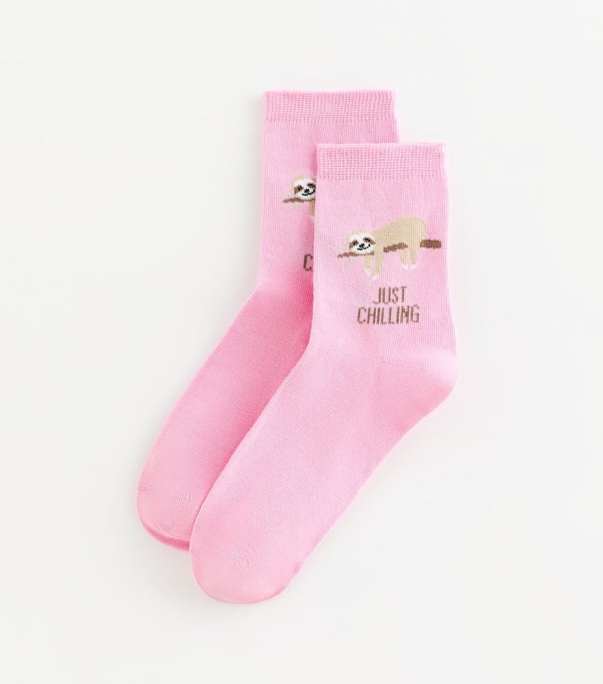 New Look New Look Pink 'Just Chilling' Socks
