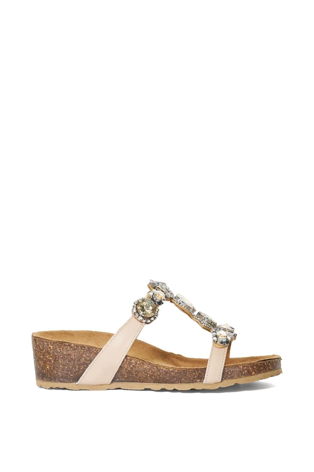 Dune London Dune London Women's 'Kaleidoscopes' Leather Sandals in Natural