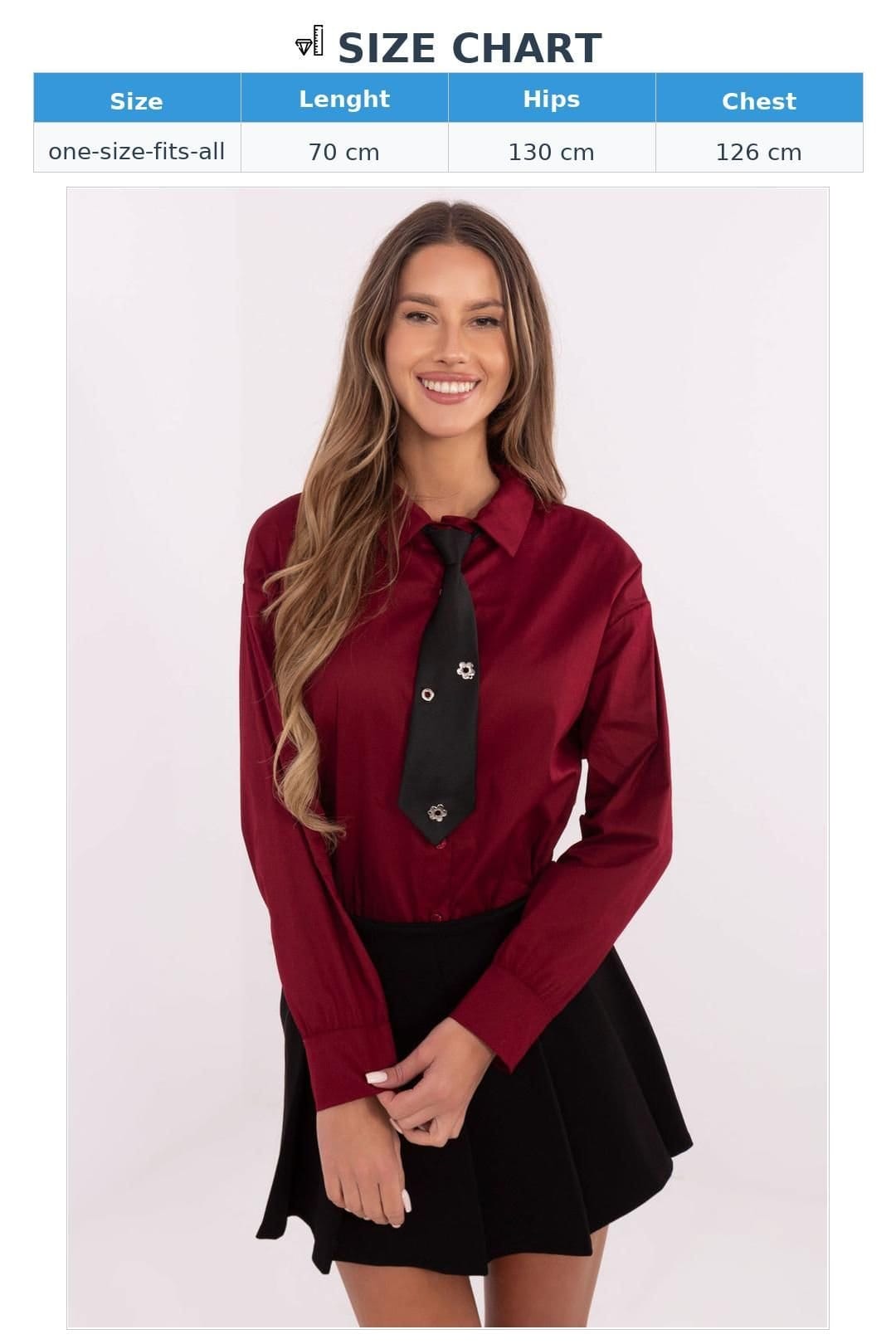 Love Lace Love Lace Women's Casual Cotton Elastane Long Sleeve Shirt Style 204398 in Red - 4