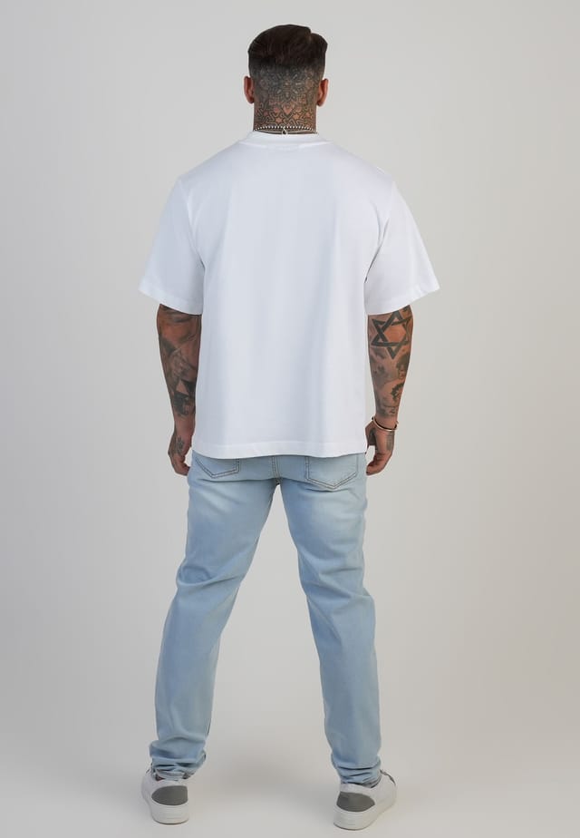 SikSilk SikSilk Men's Slim Fit Jeans in Light Blue - 3