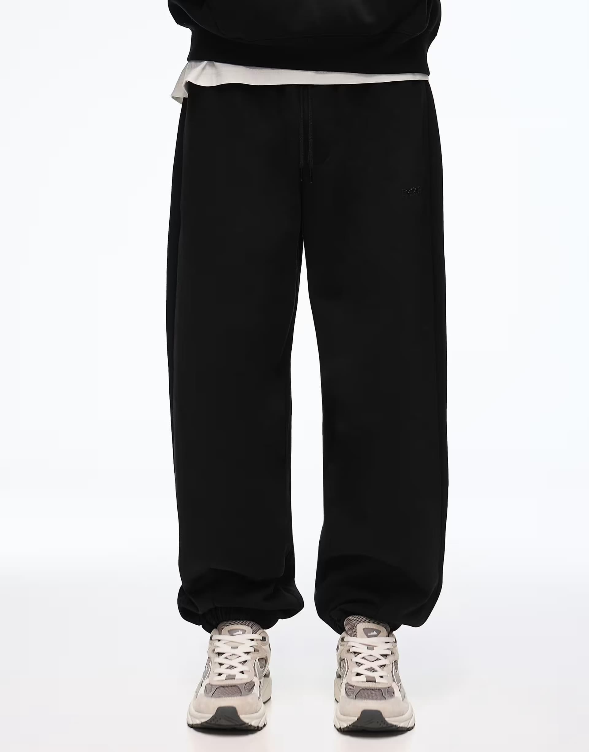 ASOS Bershka Volume joggers in black