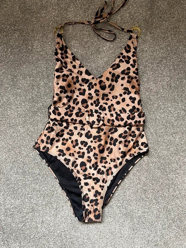 New Look Women’s leopard print halter swimsuit new look 10
