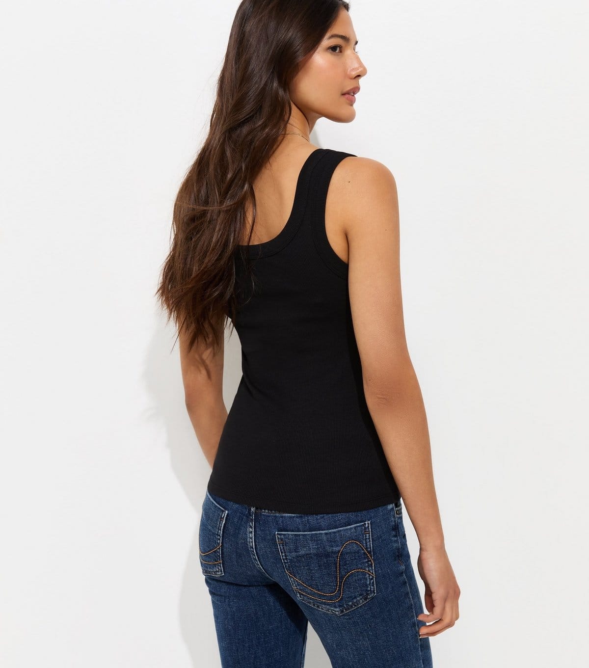 New Look Women's Black Cotton Rich Scoop Neck Vest Top New Look - 4