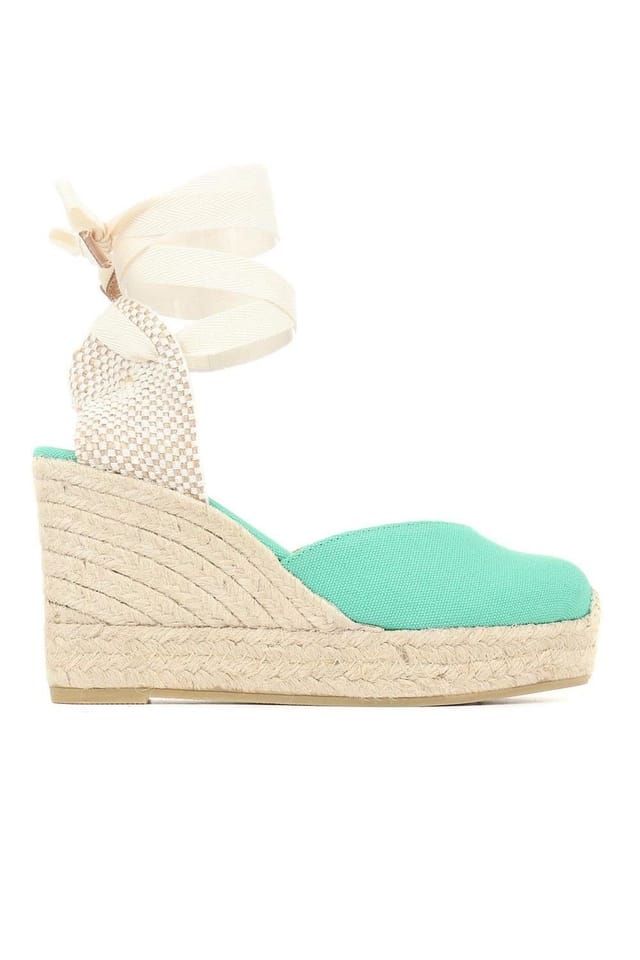 Jones Bootmaker Jones Bootmaker Women's Alyssa Wedge Espadrille Sandals in Green - 2