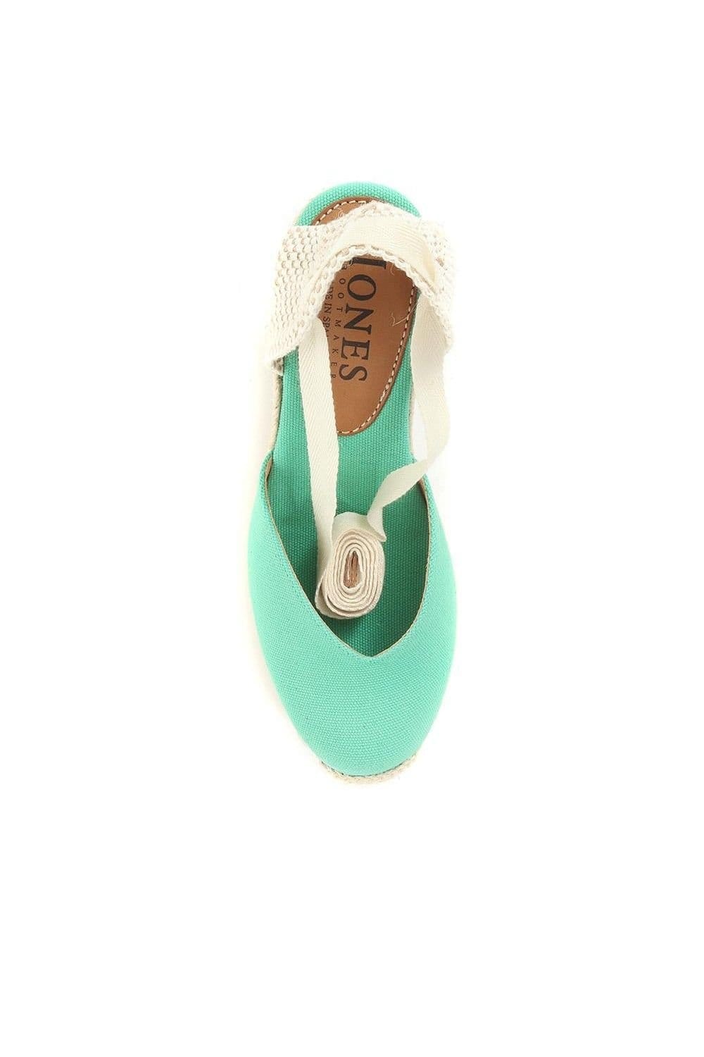 Jones Bootmaker Jones Bootmaker Women's Alyssa Wedge Espadrille Sandals in Green - 4
