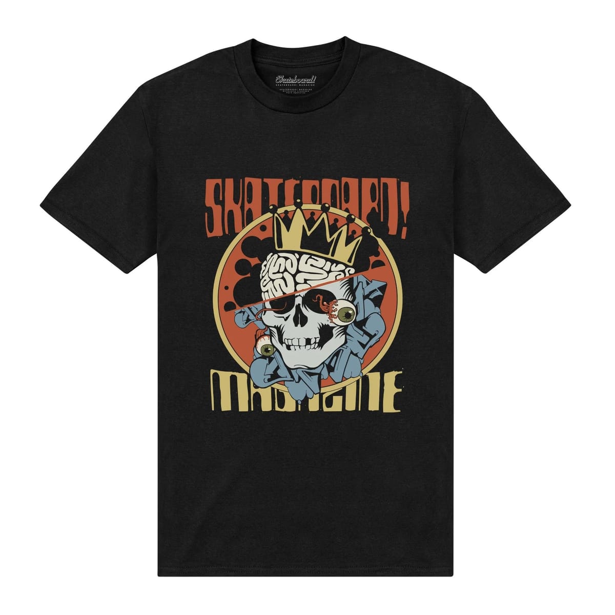 Skateboard! Skateboard! Men's Magazine Skull T-Shirt in Black - 1