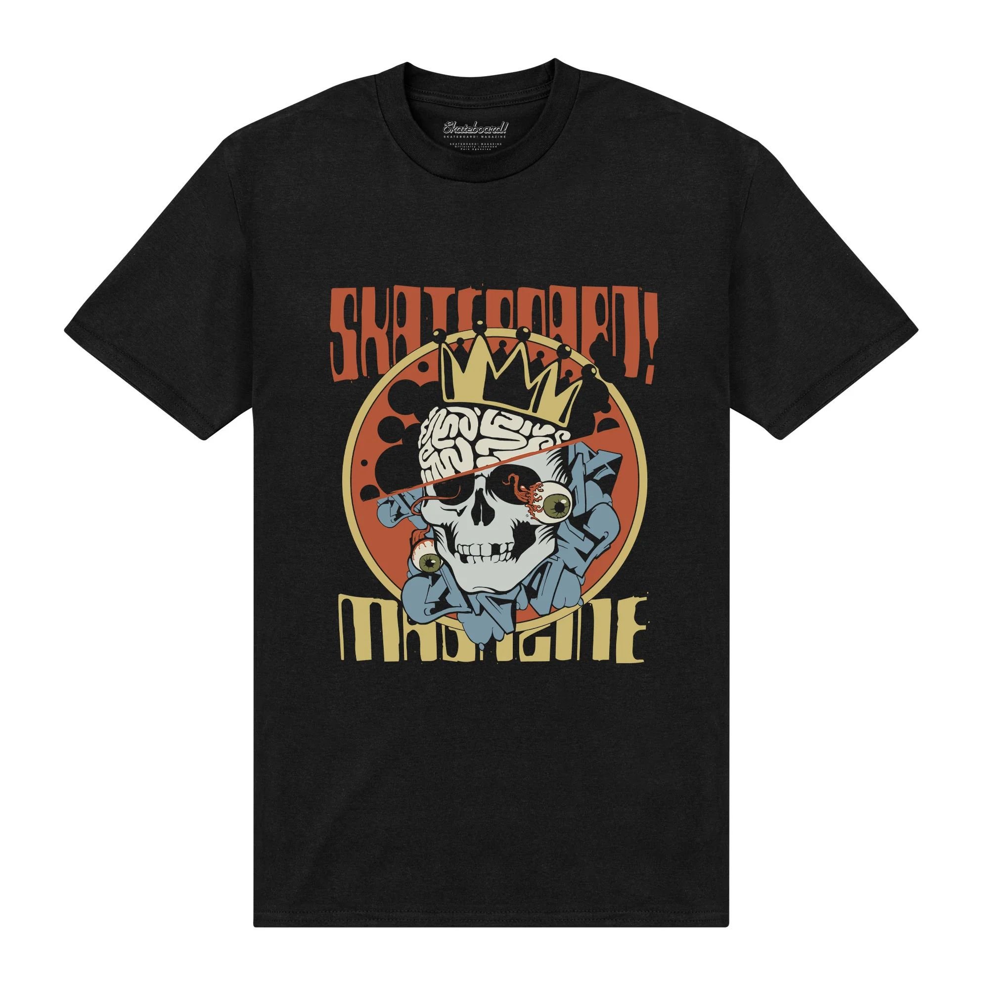 Skateboard! Skateboard! Men's Magazine Skull T-Shirt in Black - 2