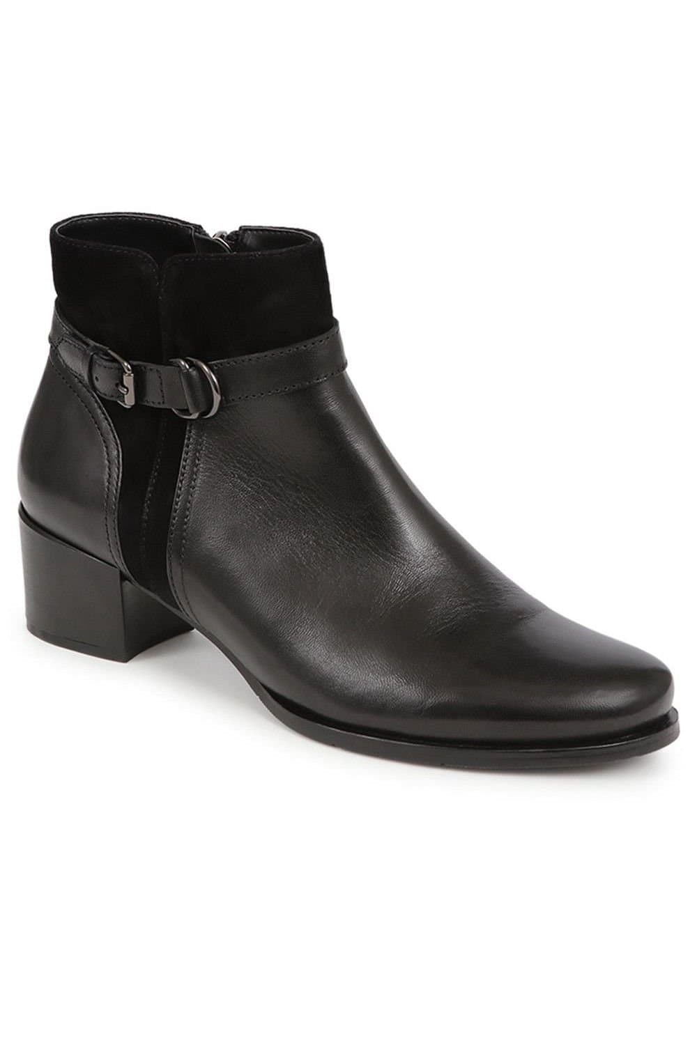 Jones Bootmaker Jones Bootmaker Women's Sarina Heeled Ankle Boots in Black