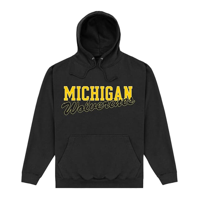 Michigan Wolverines Michigan Wolverines Men's Logo Hoodie in Black - 2