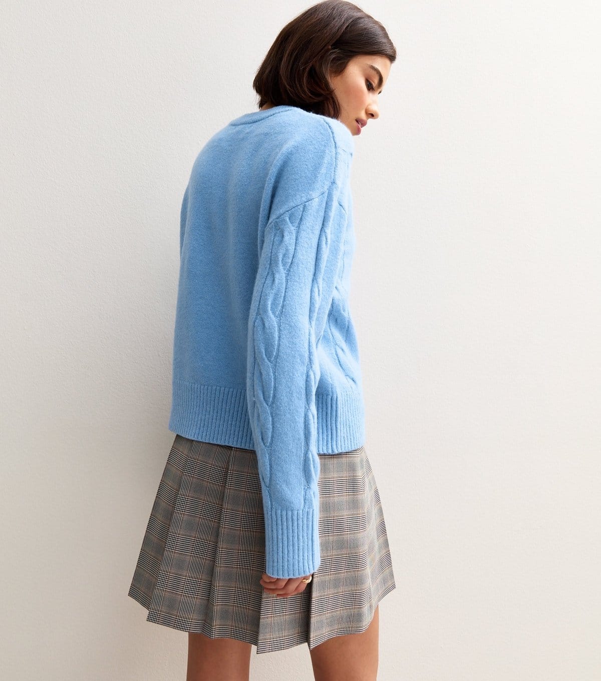 New Look Women's Blue Cable Knit Crew Neck Jumper New Look - 4