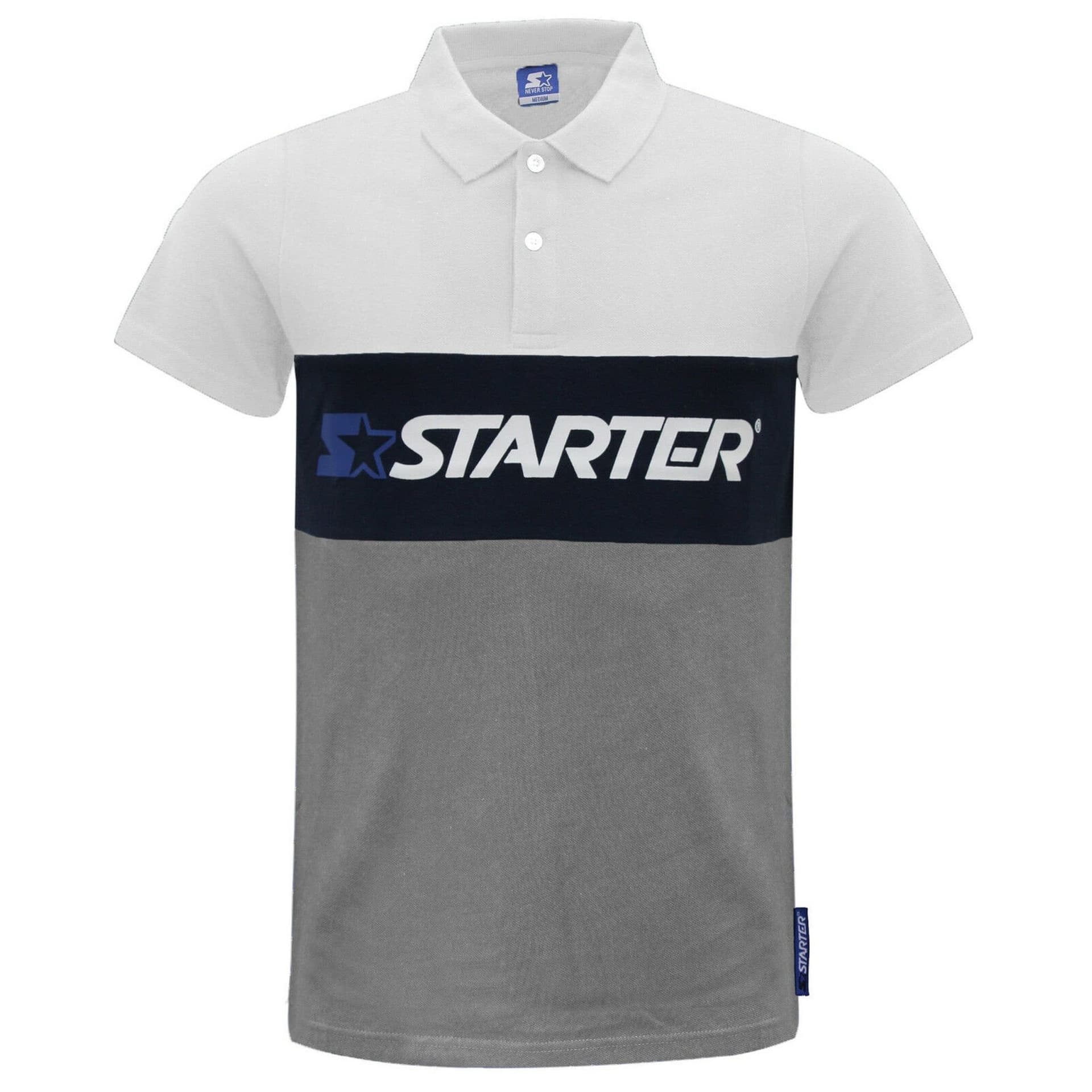 Starter Starter Men's Impulse White/Grey Polo Shirt in White