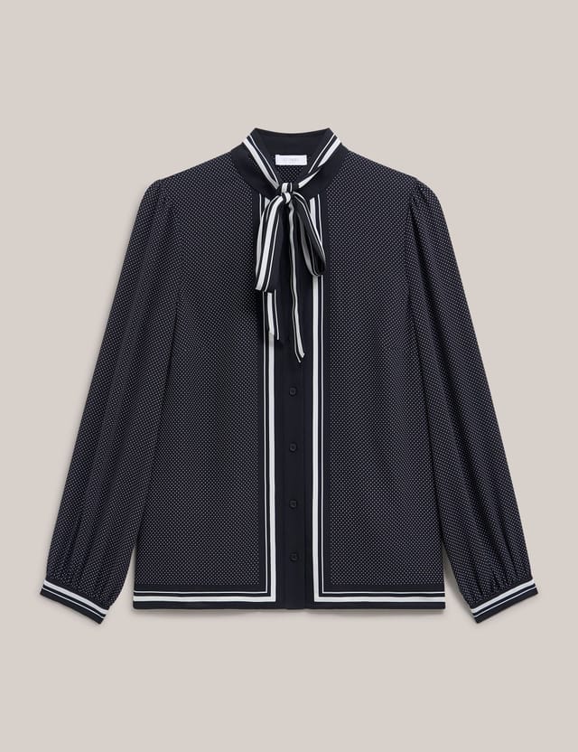 Hobbs London Hobbs London Women's Valerie Tie-Neck Blouse - 2