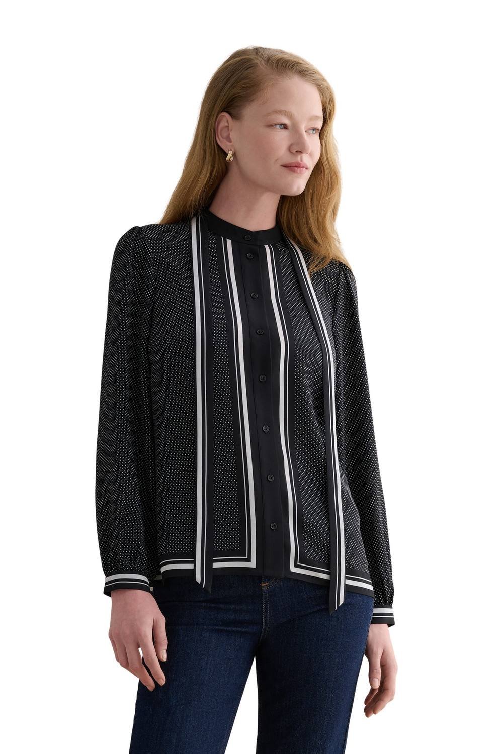 Hobbs London Hobbs London Women's Valerie Tie-Neck Blouse - 3