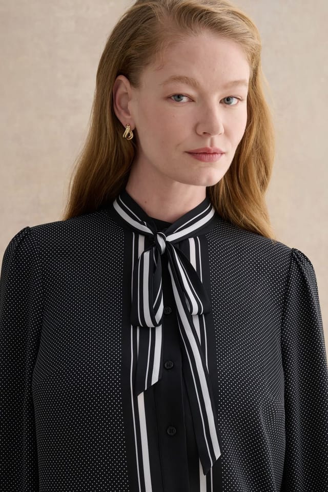 Hobbs London Hobbs London Women's Valerie Tie-Neck Blouse - 3
