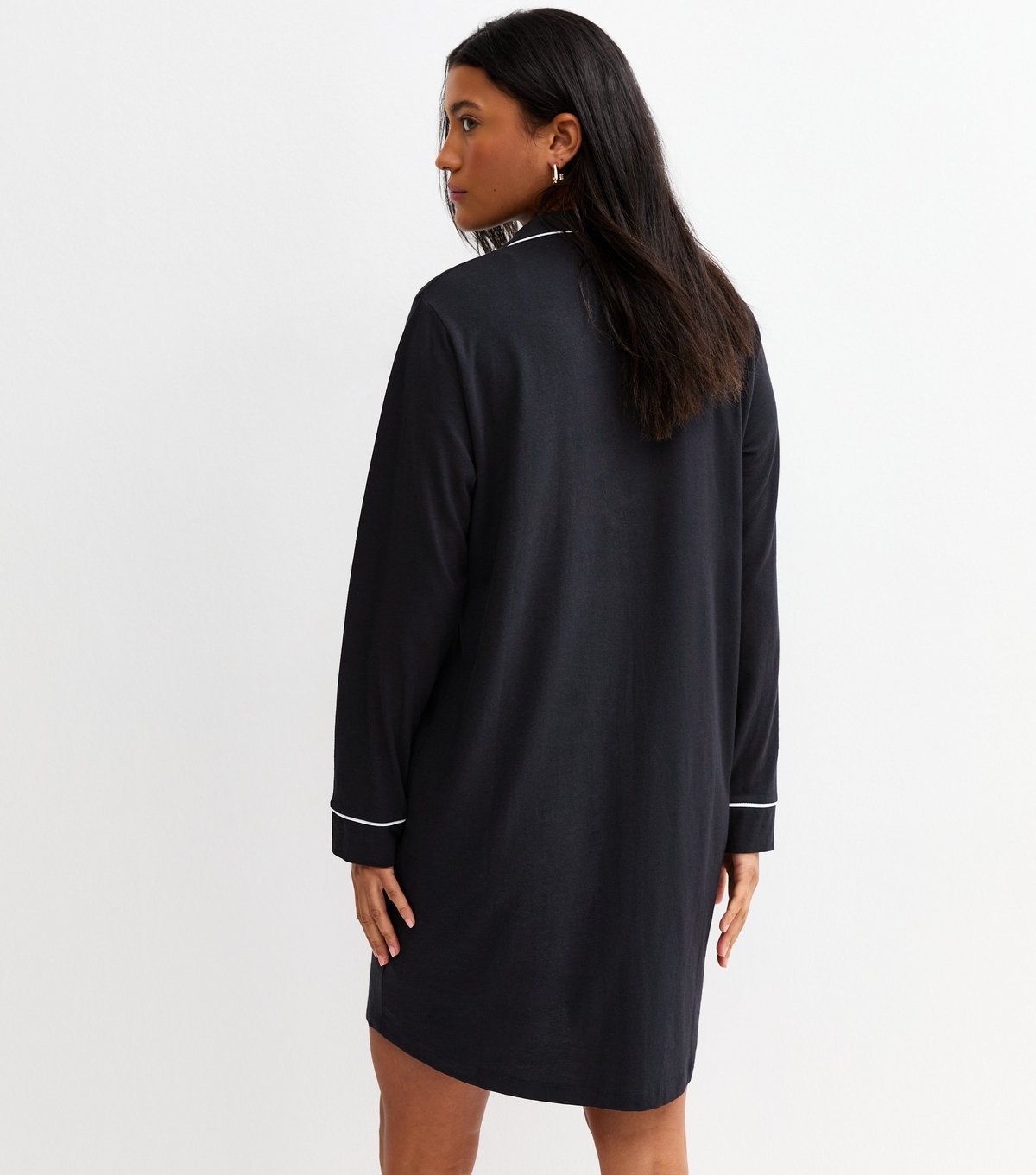 New Look Women's Maternity Black Revere Collar Night Dress New Look - 4