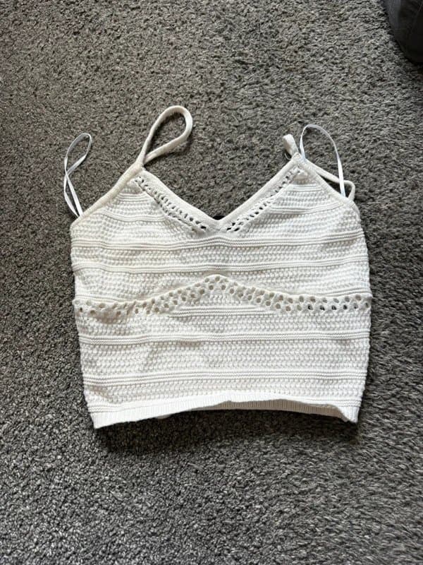 Bershka Tie up knitted top