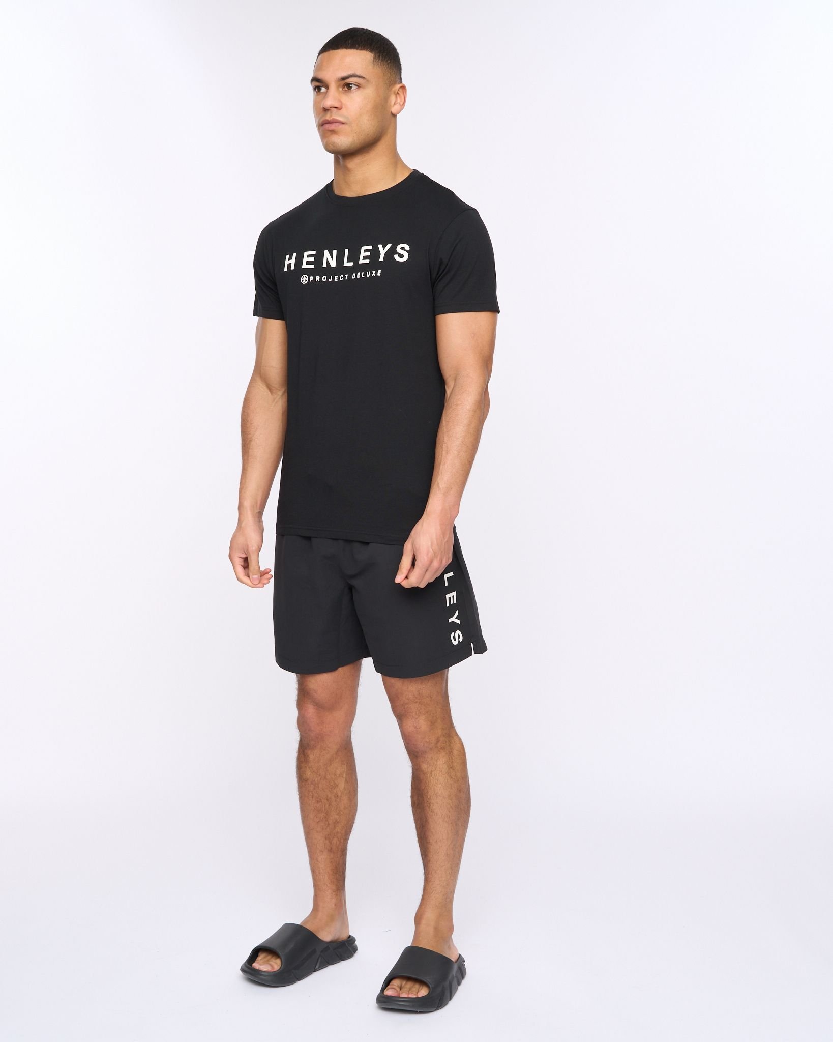 Henleys Henleys Men's Henybold Swim Shorts in Black - 4