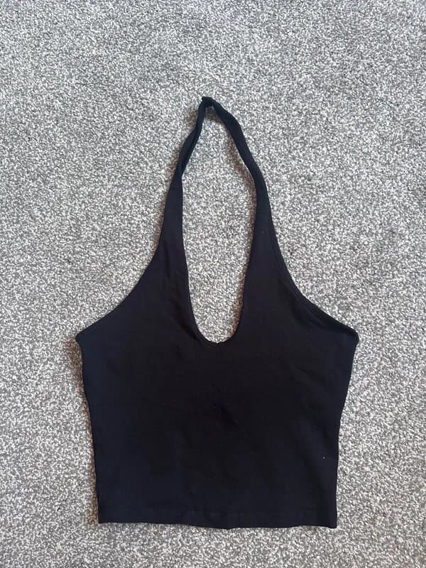 ASOS Black halter neck top