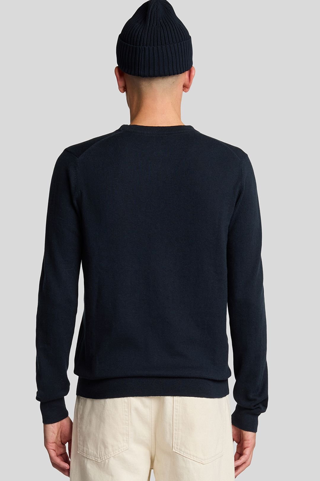 Lyle & Scott Lyle & Scott Men's Cotton Merino Crew Neck Jumper Dark Navy - 3