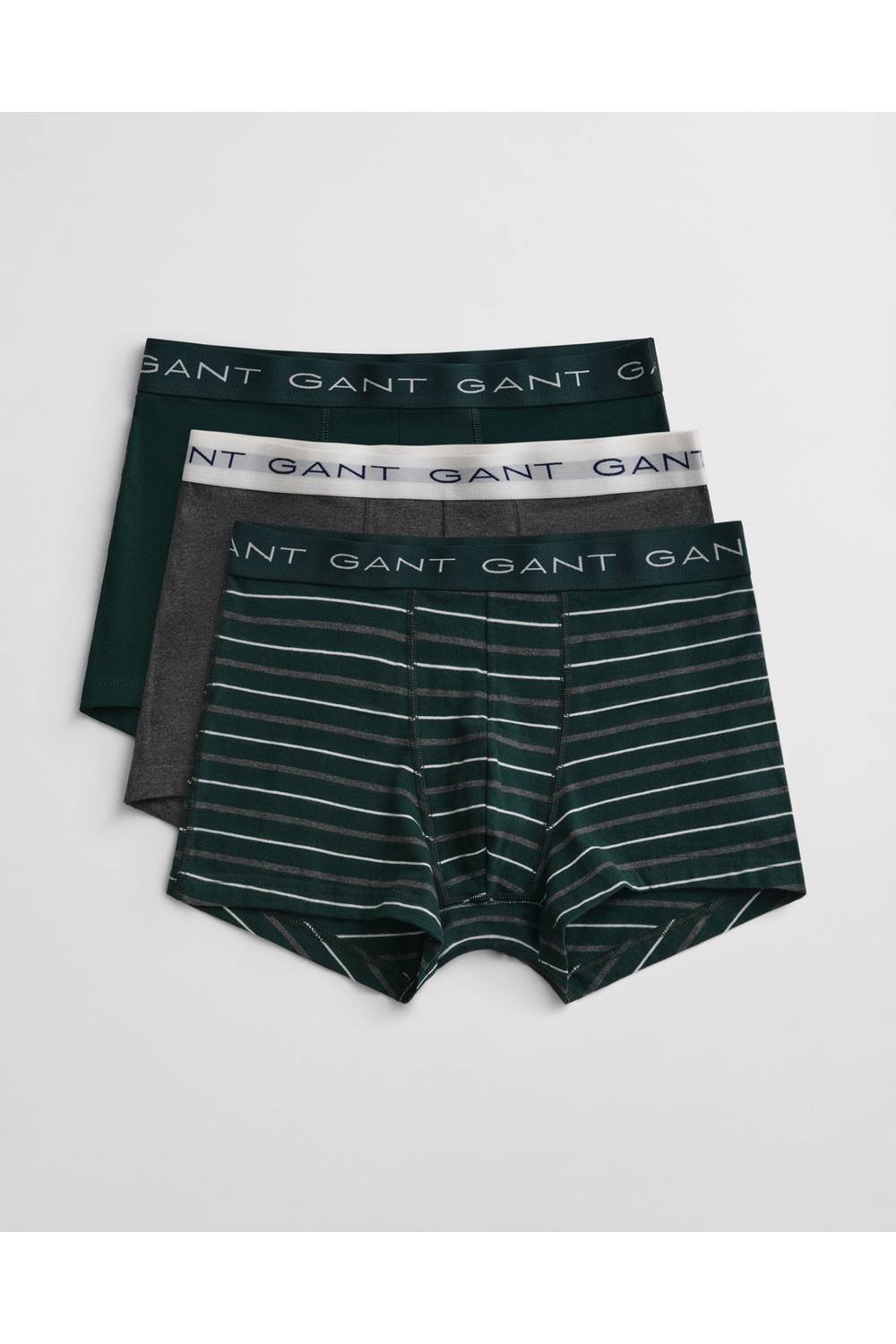 Gant Gant Men's Striped 3 Pack Boxer Tartan Green - 2