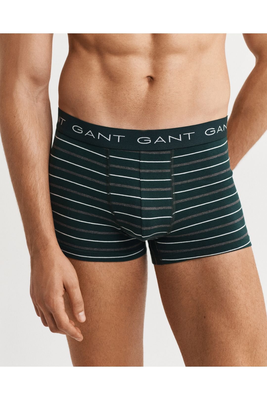 Gant Gant Men's Striped 3 Pack Boxer Tartan Green - 3