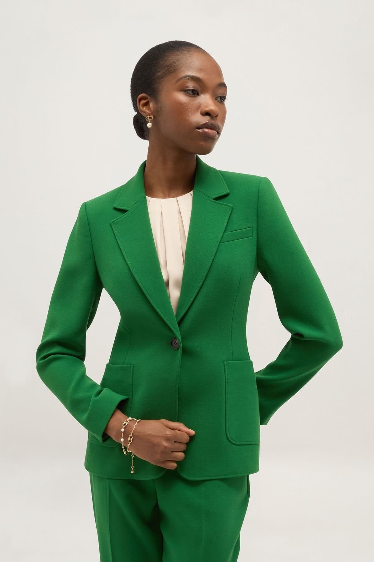 Hobbs London Hobbs London Women's Petite Haley Jacket in Emerald