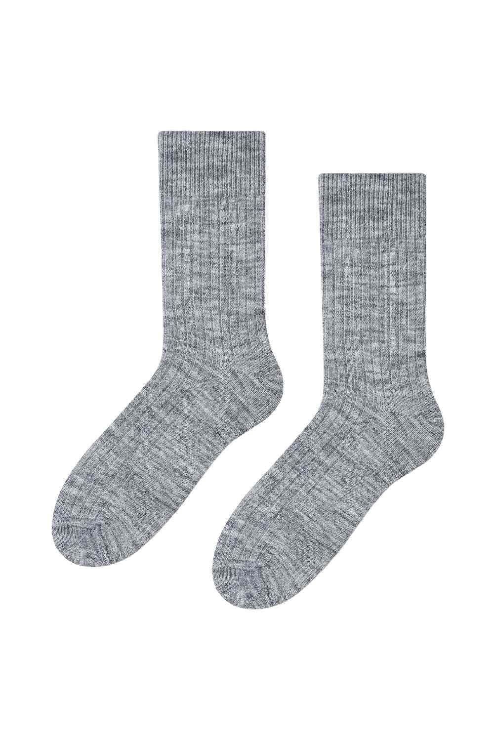 Steven Steven Men's Alpaca Wool Socks for Winter in Light Grey