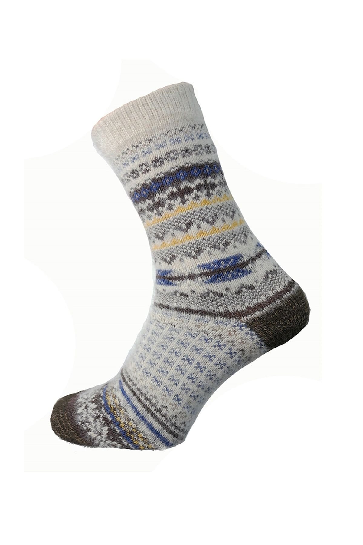 Joya Socks Joya Socks Men's Soft Wool Blend Scandi Socks Grey - 1