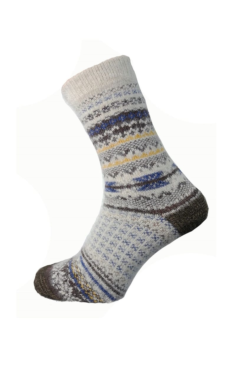 Joya Socks Joya Socks Men's Soft Wool Blend Scandi Socks Grey - 1