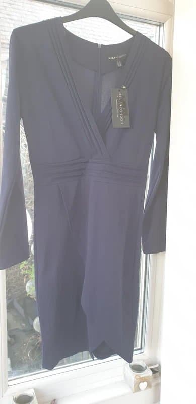 Mela London Mela london bodycon crossover neck dress office work