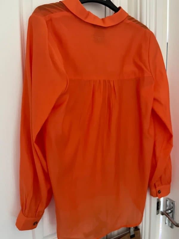 Never Fully Dressed Never fully dressed orange miley shirt embroidered logo detail size 8 loose fit (8/10/12)