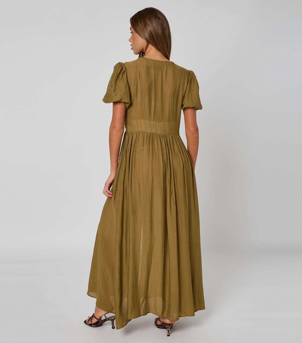 Urban Bliss Women's Khaki Button Front Maxi Dress Urban Bliss New Look - 4