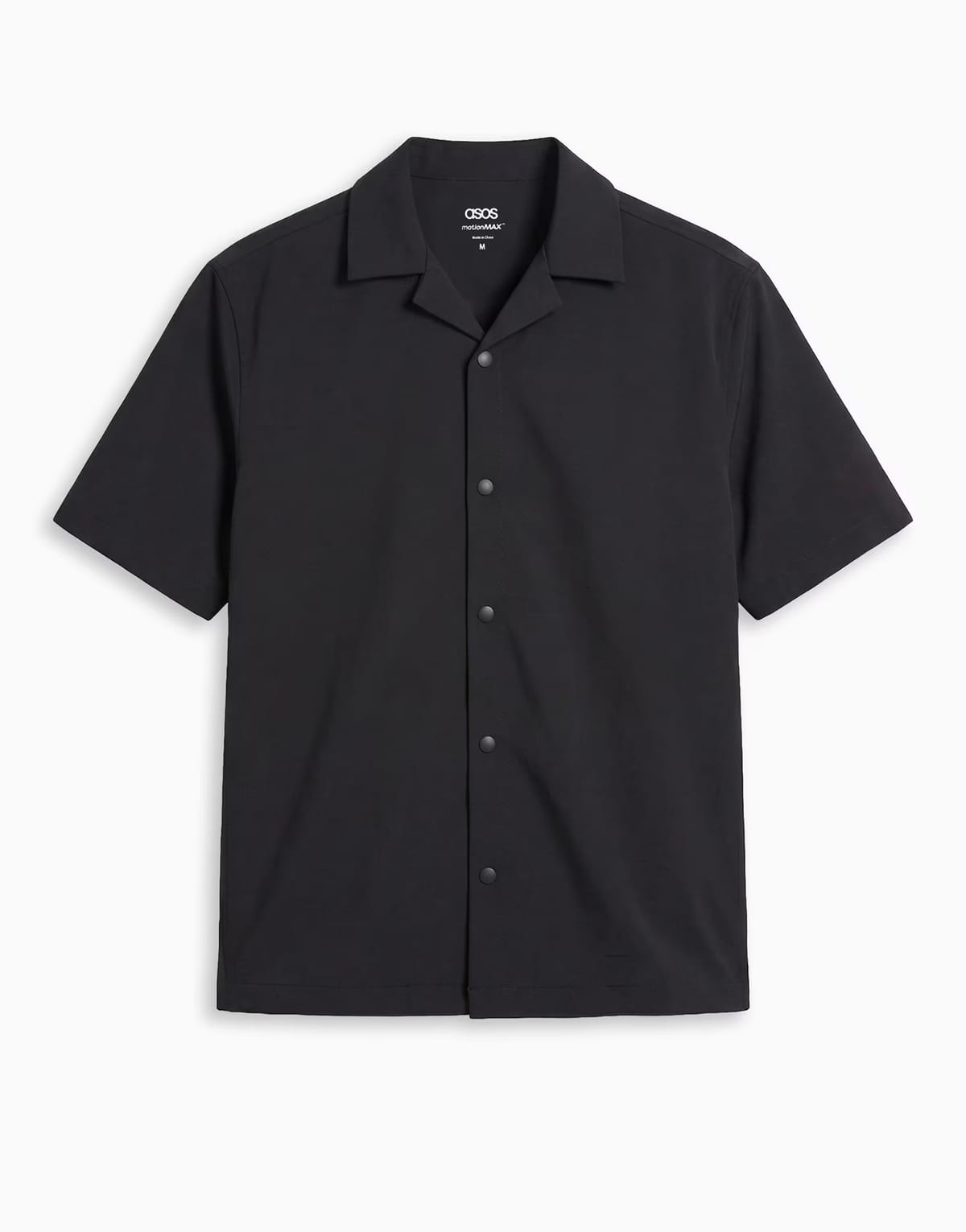 ASOS ASOS DESIGN motionMAX™ relaxed fit four way stretch shirt in black - 1