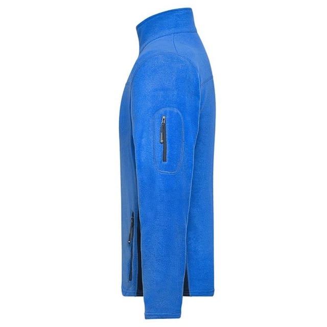 James and Nicholson James and Nicholson Men's Strong Work Fleece Jacket in Mid Blue - 3
