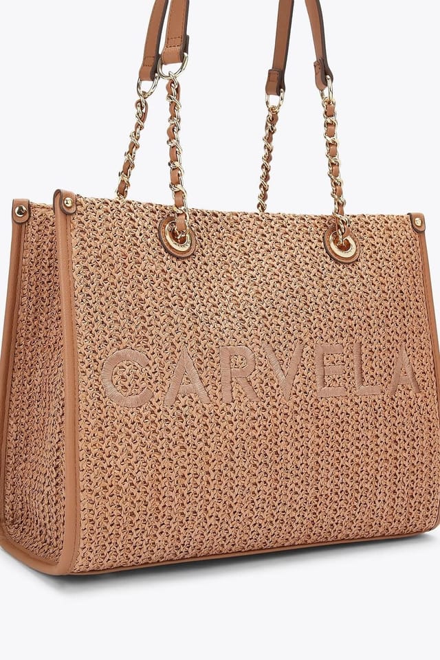 Carvela Carvela Women's 'Sorrento Midi Raffia' Bag in Tan - 2