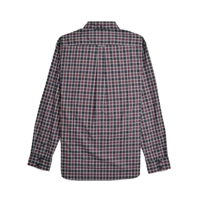 Lambretta Lambretta Men's Checked Long-Sleeved Shirt in Burgundy - 2