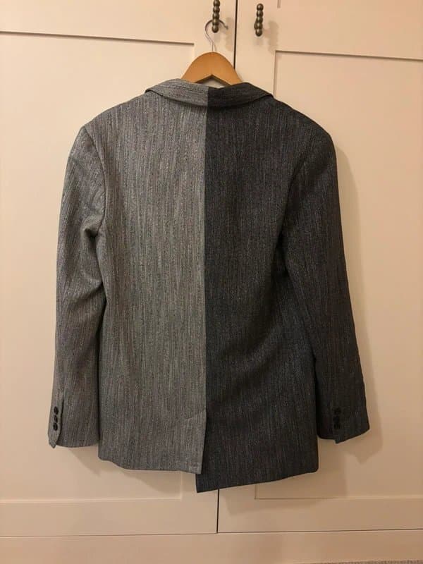 Topshop Topshop half and half blazer grey