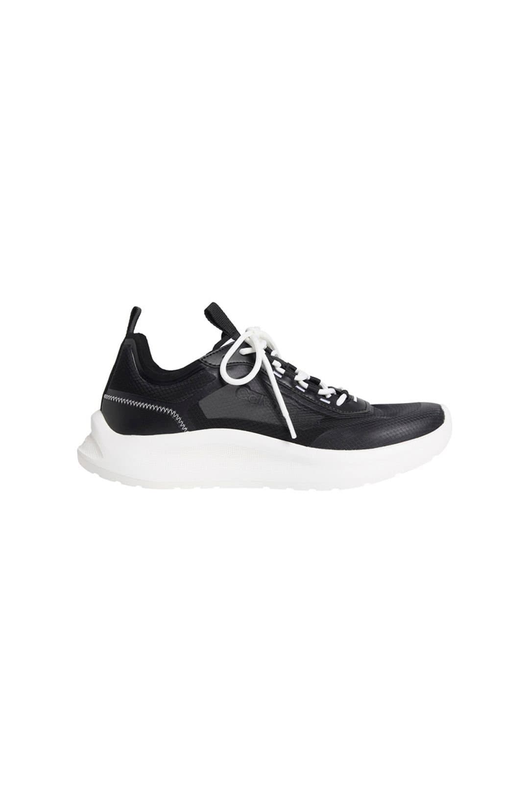 Calvin Klein Calvin Klein Men's Light Runner Mesh Trainers Black Bright White