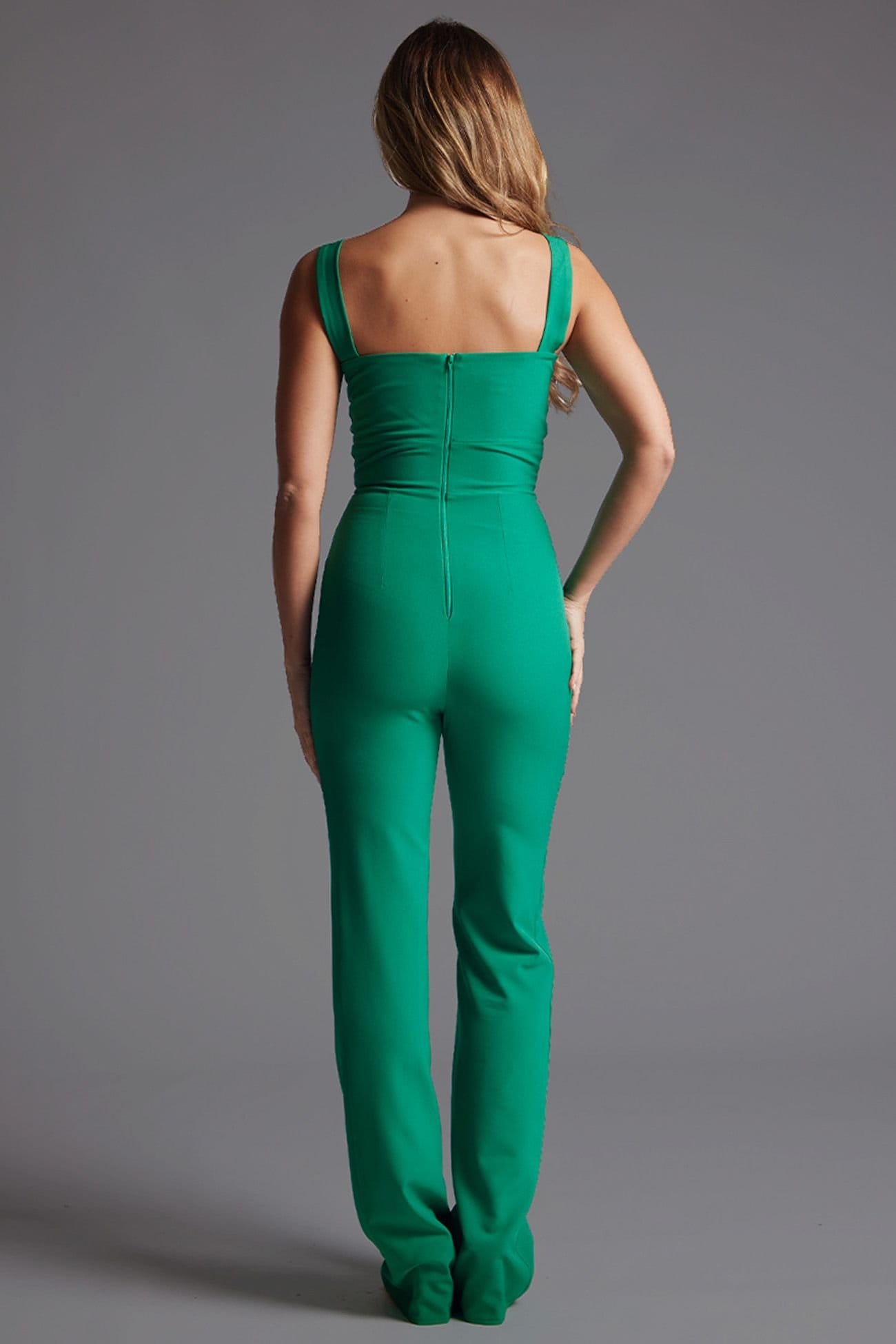 Vesper Vesper Women's Sweetheart Wide Leg Jumpsuit in Emerald - 4