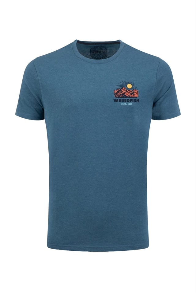 Weird Fish Weird Fish Men's Hiker Graphic T-Shirt in Mid Blue - 2