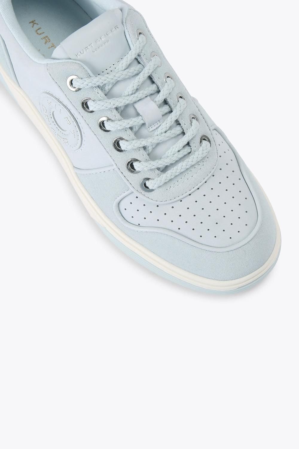 Kurt Geiger London Kurt Geiger London Women's 'Bromley Sneaker' Leather Suede Trainers in Pale Blue - 4